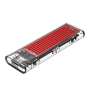 Orico M.2 Nvme 2230/2242/2260/2280 To USB3.1 Device Input GEN-2 Type-c Enclosure Side Transparent SSD Enclosure 2TB Max - Red Heatsink Compatible With CTA2-SV/CTA2-GR