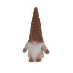 Gnome With High Hat And Foam Body Brown Colour 8X8X22CM Brown