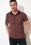 Spot Print Short Sleeve Tee - Camel