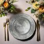 European Style 13-INCH Gold Rim Dinner Plate - Silver