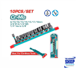 Ratchet Socket Set 10 Piece 3 8 Driver Total Tools THTISD38104