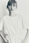 Tie-detail Top - White