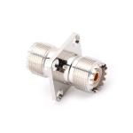 Uhf SO239 Female To Female With Panel Mount Rf Connector Adapter