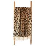 Leopard Skin Ivory & Black Throw