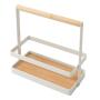 Cutlery And Condiment Caddy Bamboo And White Metal W20 X D10 X H19.8CM