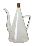 600ML Clear Glass Drizzler With Cork - None Assorted