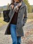 Solid Single Breasted Coat Casual Long Sleeve Fall & Winter Outerwear Women's Clothing