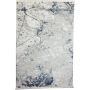 Marble Effect Abstract Modern Area Rug - Grey And Blue - 230 X 160CM
