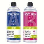 2PCS/SET Epoxy Resin And Hardener Kit 250ML/121ML/61ML Each Ultra Fast Curing & High Gloss Coating Resin Clear Self-leveling Bub