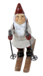 Little Elf On Ski's - Grey Shirt And No Moustache 8X7CM