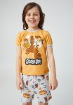 Cotton On Felix Short Sleeve Pyjama Set License - Lcn Wb Papaya scooby Doo Snacks