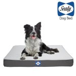 Sealy Defender Water Resistant Dog Bed Modern Grey Large