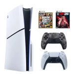 Sony PS5 Slim 1TB Bundle Dualsense Camo Gta V Wwe 2K26