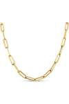 Paperclip Necklace - Gilded Gold - With Stone