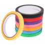 8 Rolls 12MM Wide Colored Masking Tape Set Crepe Paper Craft Tape For Diy
