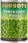 Processed Peas Class In A Can Vegetables