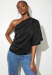 Asym Satin Shell - Black