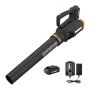 Worx Cordless Leaf Blower Electric Blower With Turbine Fan Blowers For Lawn Care With 2 Speed Control Battery & Charger Included