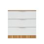 Natural Oak And White Wood Chest Of Drawers