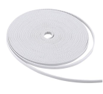 GT2 Open Synchronous Belt Rubber White 6MM Per Meter