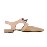 Pointed Muse Lace-up Shoes -beige