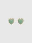 Harlie Heart Earrings - 0 Duck Egg gold