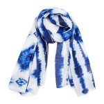 Donnay Poly Voille Wrap Scarf Tie - Dye Blue