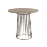 Knight Metal Dining Table Pebble Ferrograin