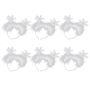 6PCS Christmas Ornaments Christmas Headdress Snowflake Headband White