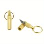 Capsule Keychain Knife - Stainless Steel Blade MINI Portable Utility Cutter Express Art Carving Tool With Brass Pendant Design Pocket-sized Sharp Knife With Hangable