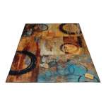 Smte 200CM By 150CM Modern 3D Geometric Design Area Rug A39 With Smte Keyring With Keychain