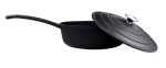 Chef Sauce Pan And Lid Cast Iron 24CM Black