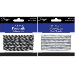 Diane Head & Pony Tail Holders Two-tone Metal Clasp Closure 10 PACK