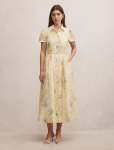 Avert Avery Short Sleeve Seam Detail Midi Dress - 20 Saffia Ditsy