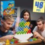 16/32/48PCS Fun Balance Stacking Building Blocks Board Game For Kids Adults Friends Team Dorm Family Game Night And Partie Christmas Halloween Gift