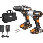 20V Cordless Impact Drill + 1 4" Impact Driver 2.0AH Kit WX915.1