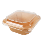 Square Kraft Bowl With Lid 750ML Pack Of 5
