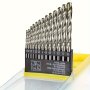 13PCS High-speed Steel Drill Bit Set - Ideal For Steel Stainless Cast Iron & More - Black Oxide Finish