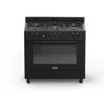 ELBA 90CM 5 Burner Gas Stove With Electric Oven Matt Black