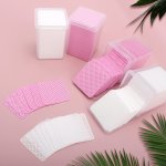 200 Pcs pack Lint-free Nail Polish Remover Gel Nail Wipes Nail Cotton Pads Manicure Pedicure Gel Nail Art Cleaning Tools