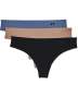 Women's Ua Pure Stretch Thong 3-PACK - BLACK-005 / Md