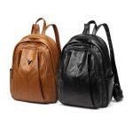Ladies Pu Leather Classic Crossbody Backpack 6641 - Grey
