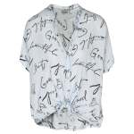 Beautiful Word Print Short Sleeve Shirt - Sky Free