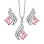 Elegant Rosie 925 Sterling Silver Necklace And Earring Set