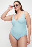 Cotton On Plus Balconette D+ One Piece Cheeky - Paradise Blue Metallic Crinkle