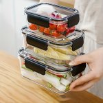 1PC Multi-purpose Food Storage Container With Lid - Reusable Square Pet Freshness Keeper For Fruits Vegetables Meat & More - Per