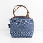 Shwe Large Lunch Cooler Bag - Blue Pattern Stripe