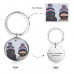 CAS102437 - Personalized Photo Round Keyring Stainless Steel