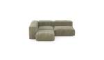 Three Module Corner Sofa - Cord Velours - Khaki - 241CM X 199CM