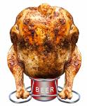 Pbkay Beer Can Chicken Holder - Stainless Steel Beer Chicken Roaster For Grill Oven Or Smoker